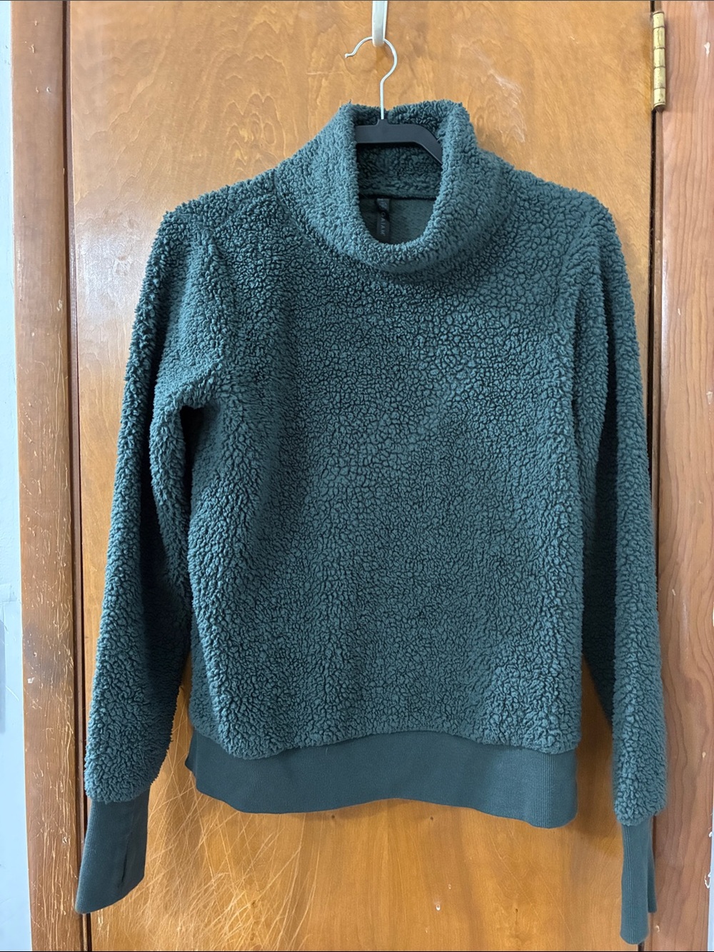 Cozy Sherpa Turtleneck Sweater - Deep Teal